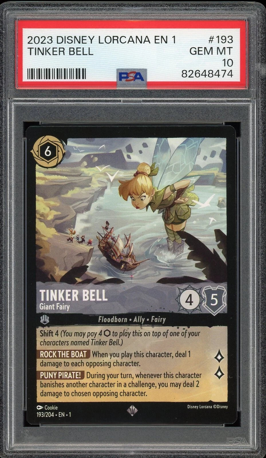 2023 EN 1 The First Chapter #193 Tinker Bell Giant Fairy PSA 10 GEM MT