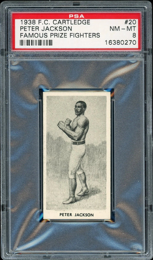 1938 F.C. Cartledge #20 Peter Jackson Famous Prize fighters PSA 8 NM-MT