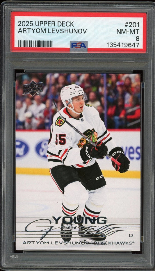 2025 Upper Deck #201 Artyom Levshunov PSA 8 NM-MT