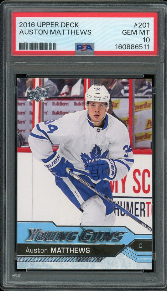 2016 Upper Deck #201 Auston Matthews PSA 10 GEM MT