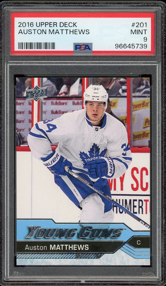 2016 Upper Deck #201 Auston Matthews PSA 9 Mint