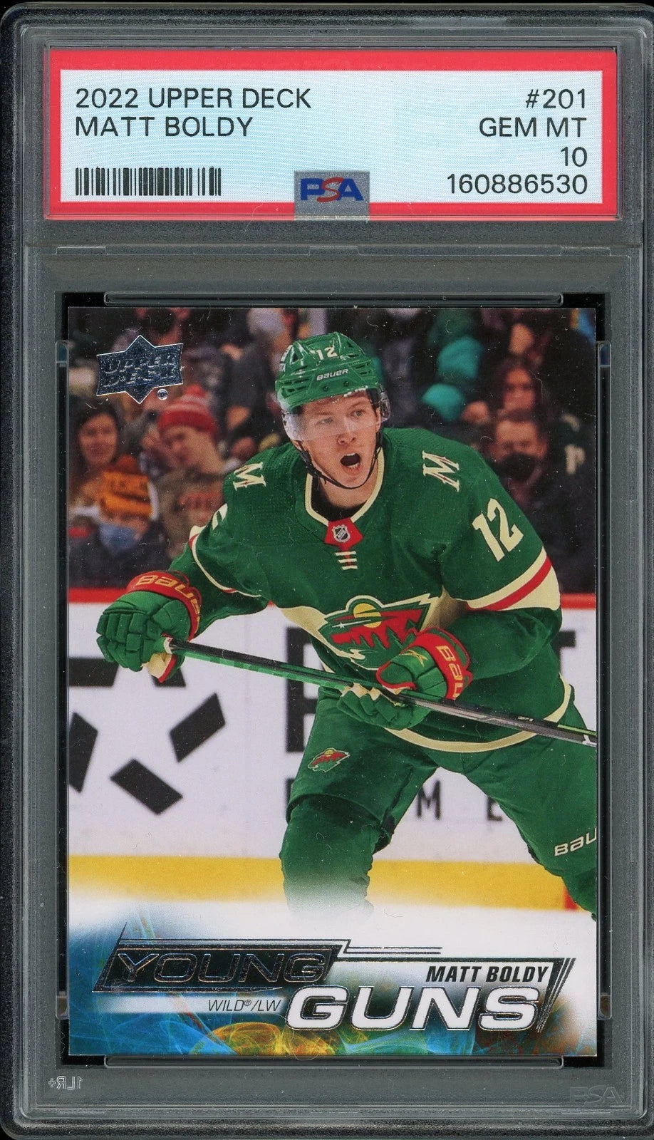 2022 Upper Deck #201 Matt Boldy PSA 10 GEM MT