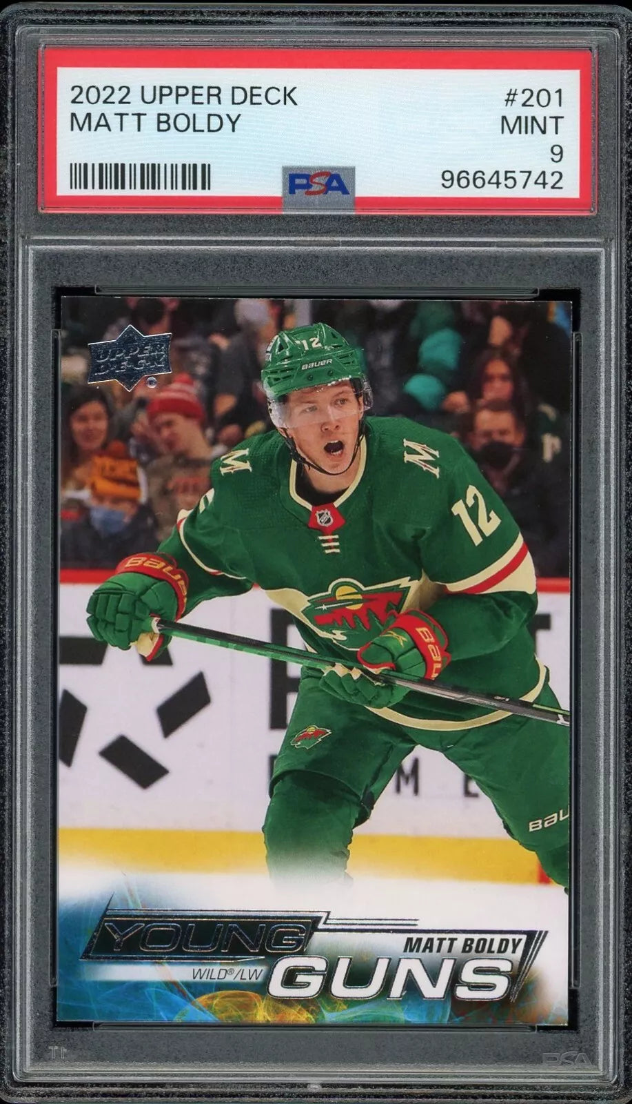 2022 Upper Deck #201 Matt Boldy PSA 9 Mint