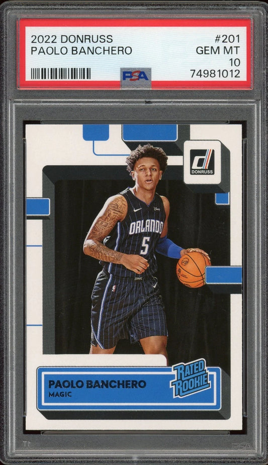 2022 Donruss #201 Paolo Banchero PSA 10 GEM MT