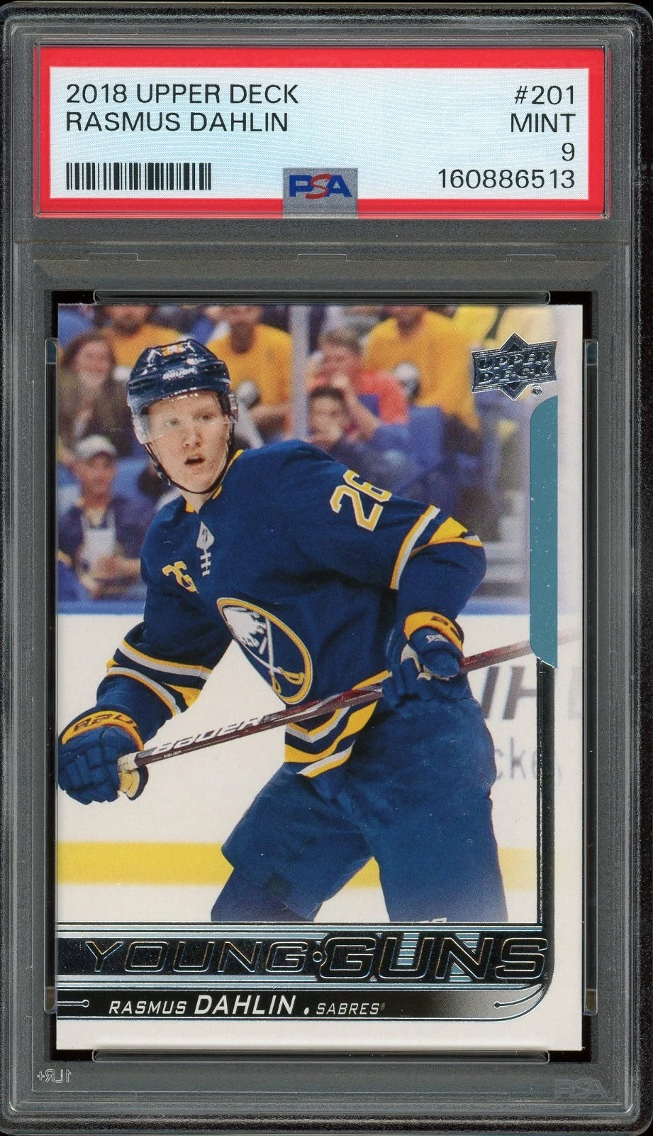 2018 Upper Deck #201 Rasmus Dahlin PSA 9 Mint