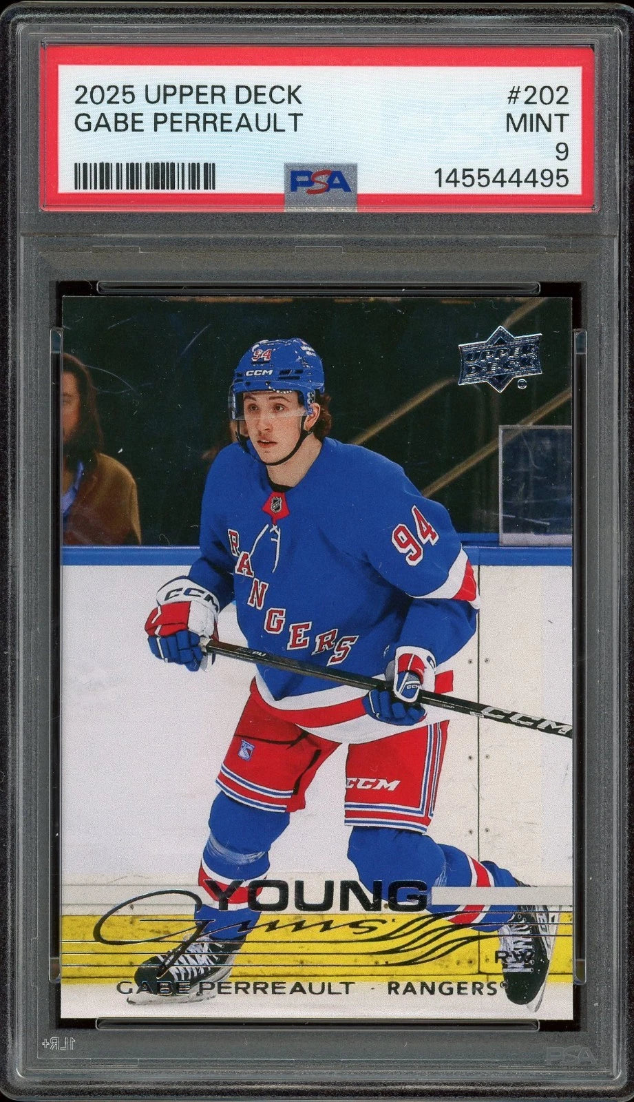 2025 Upper Deck #202 Gabe Perreault PSA 9 Mint