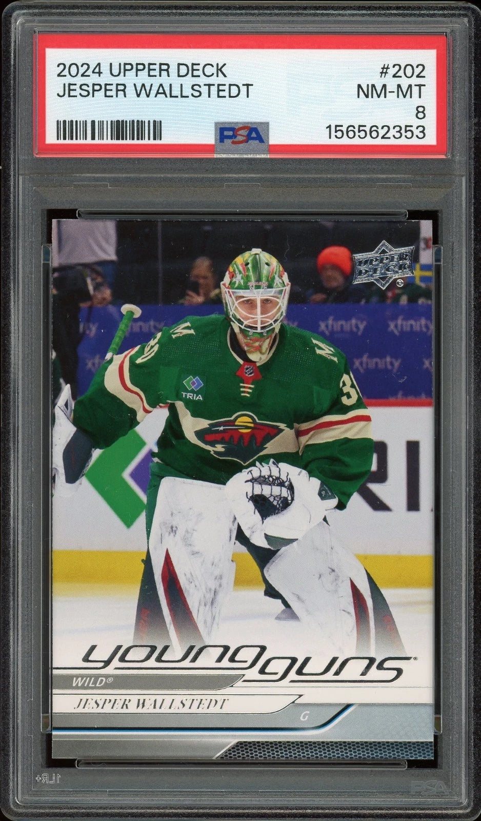 2024 Upper Deck #202 Jesper Wallstedt PSA 8 NM-MT