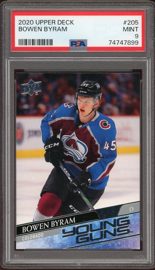 2020 Upper Deck #205 Bowen Byram PSA 9 Mint