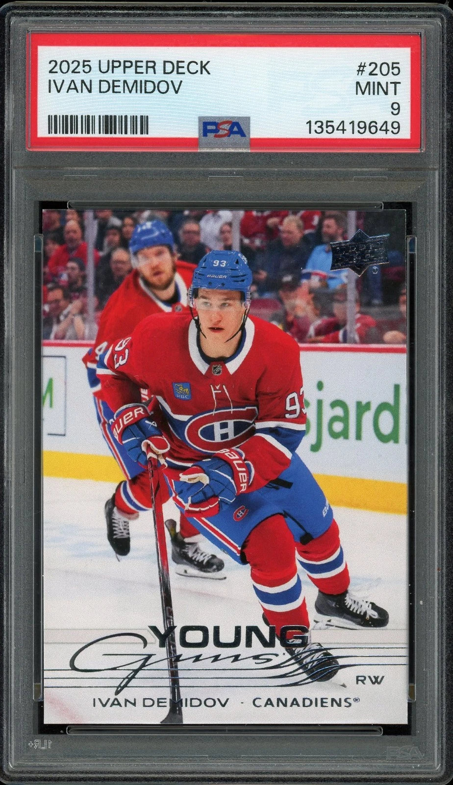 2025 Upper Deck #205 Ivan Demidov PSA 9 Mint
