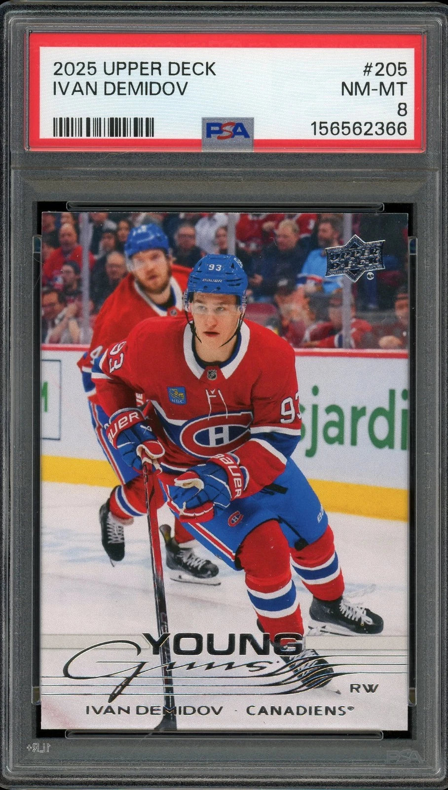 2025 Upper Deck #205 Ivan Demidov PSA 8 NM-MT