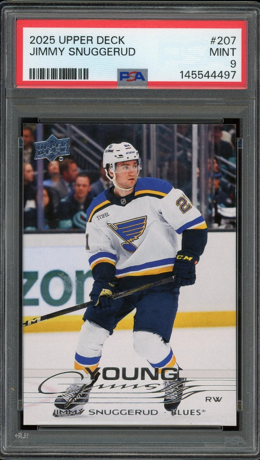 2025 Upper Deck #207 Jimmy Snuggerud PSA 9 Mint