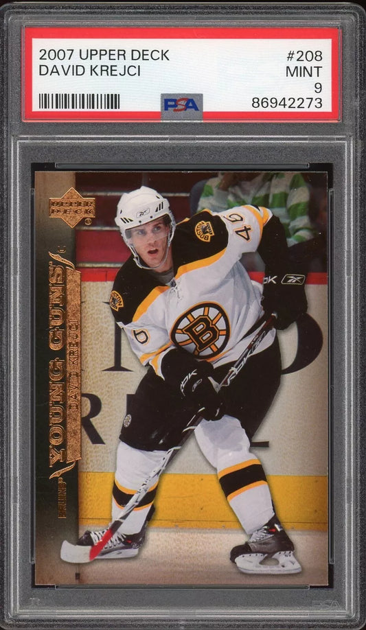 2007 Upper Deck #208 David Krejci PSA 9 Mint