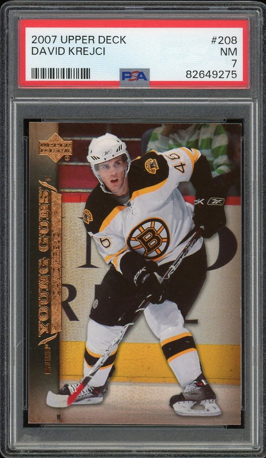 2007 Upper Deck #208 David Krejci PSA 7 NM