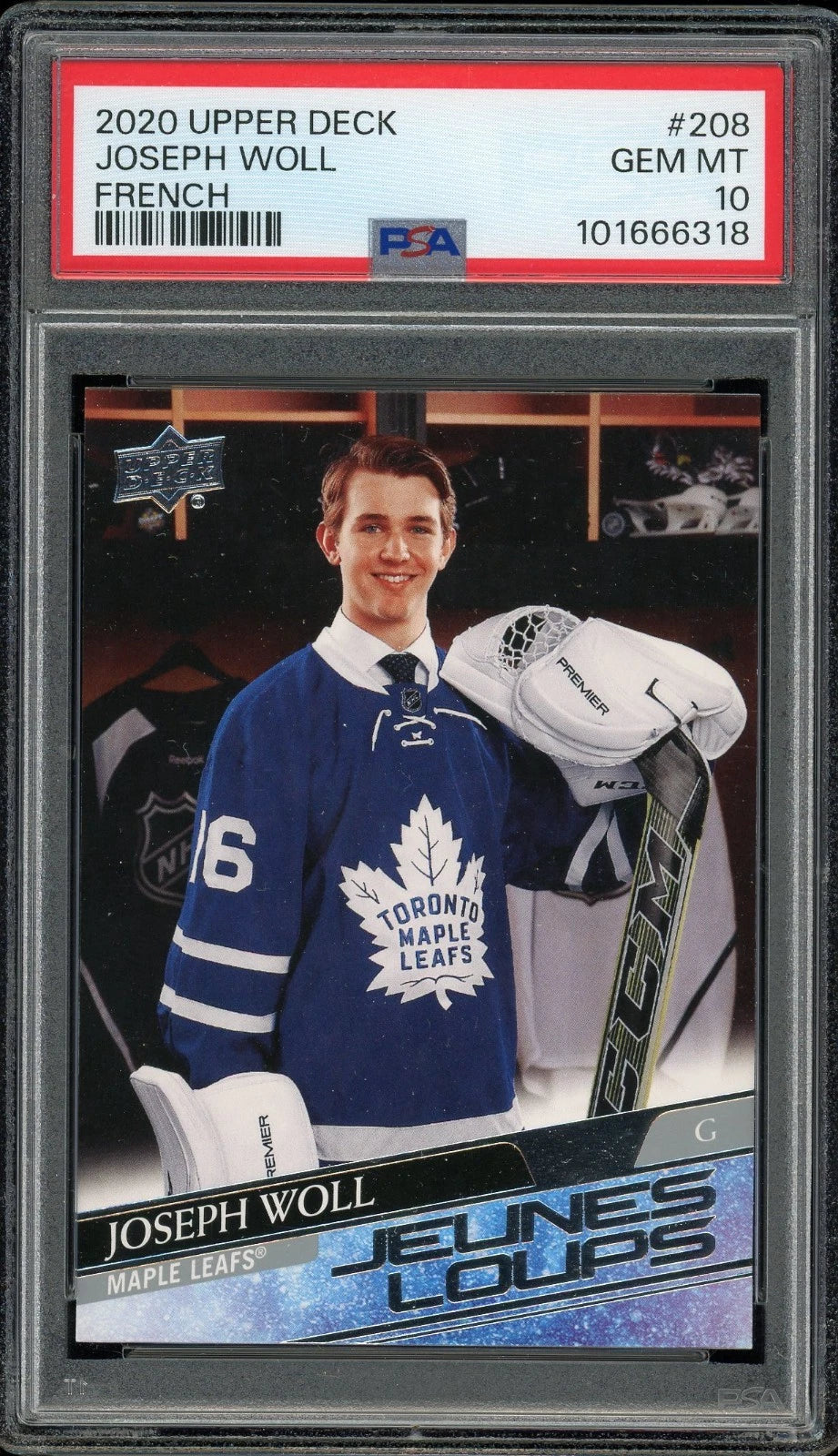 2020 Upper Deck #208 Joseph Woll French PSA 10 GEM MT