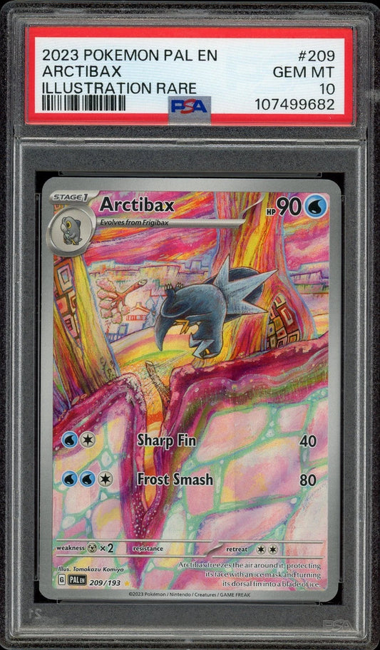 2023 Pokemon Paldea Evolved #209 Arctibax Illustration Rare PSA 10