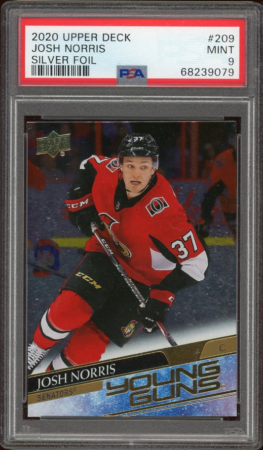 2020 Upper Deck #209 Josh Norris Silver Foil PSA 9 mint