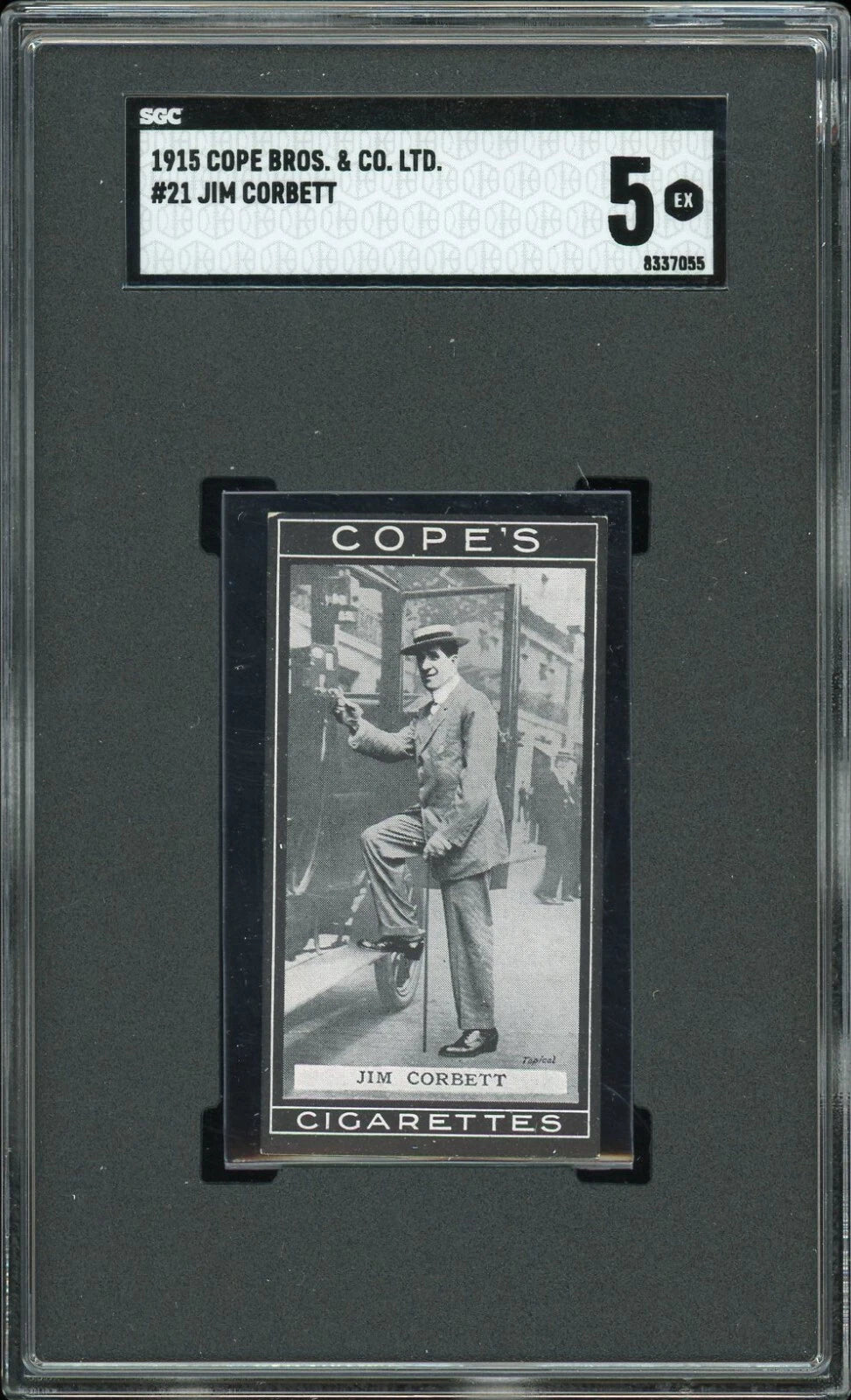 1915 Cope Bros & Co #21 Jim Corbett Boxers SGC 5 EX