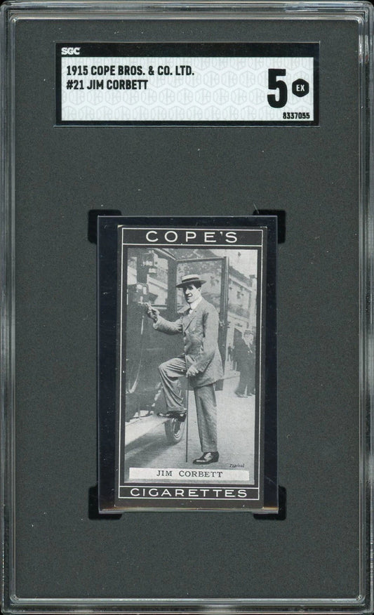 1915 Cope Bros & Co #21 Jim Corbett Boxers SGC 5 EX