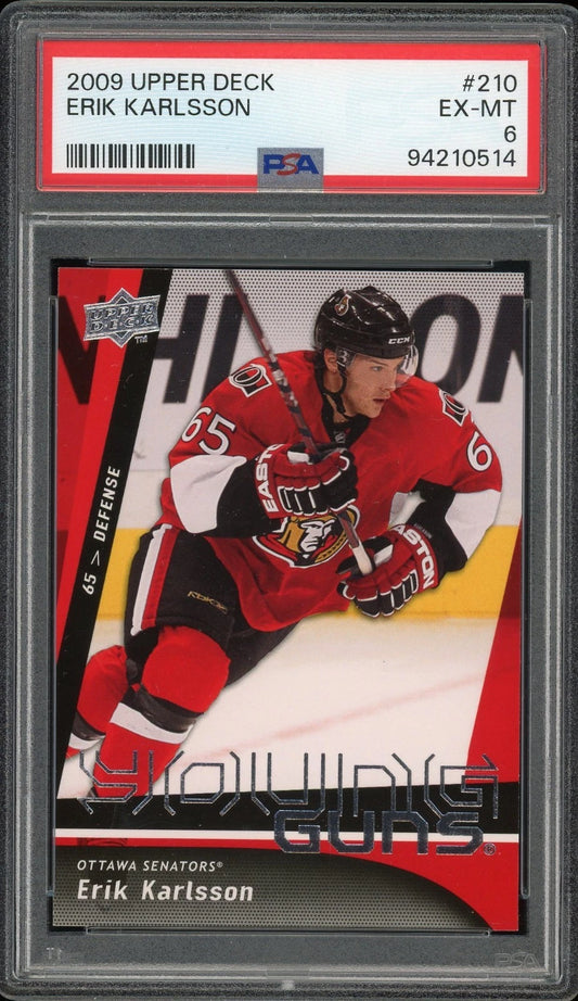 2009 Upper Deck #210 Erik Karlsson PSA 6 EX-MT