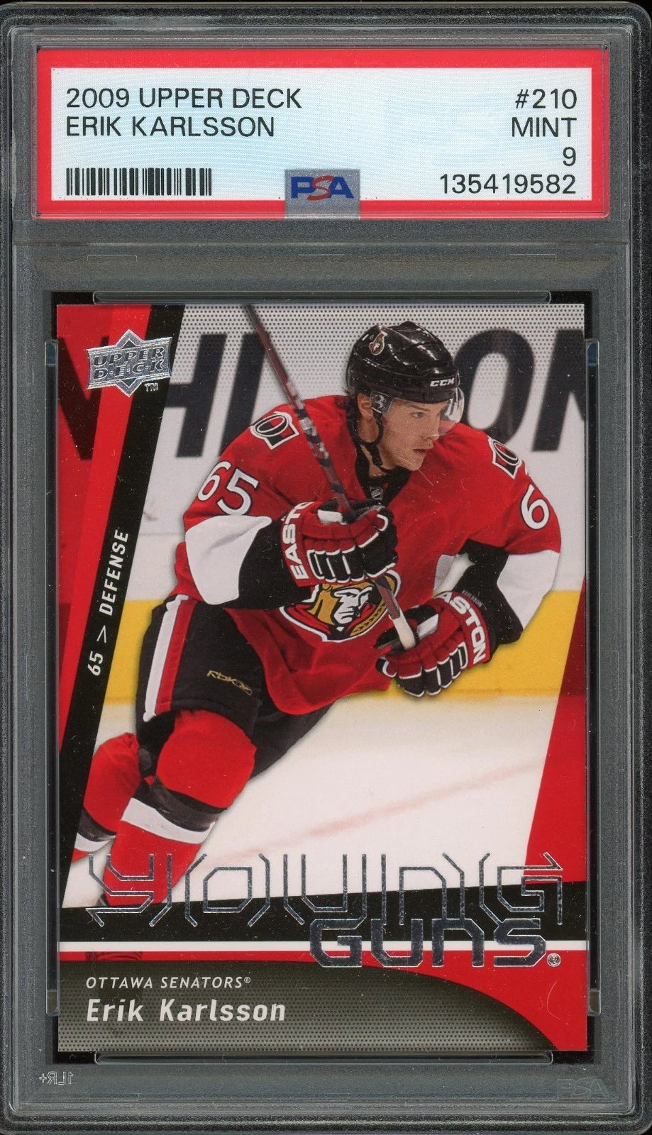 2009 Upper Deck #210 Erik Karlsson PSA 9 Mint