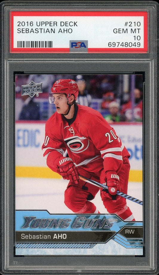 2016 Upper Deck #210 Sebastian Aho PSA 10 GEM MT