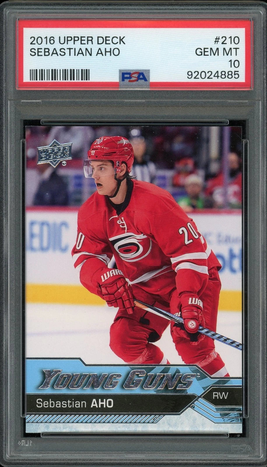 2016 Upper Deck #210 Sebastian Aho PSA 10 GEM MT