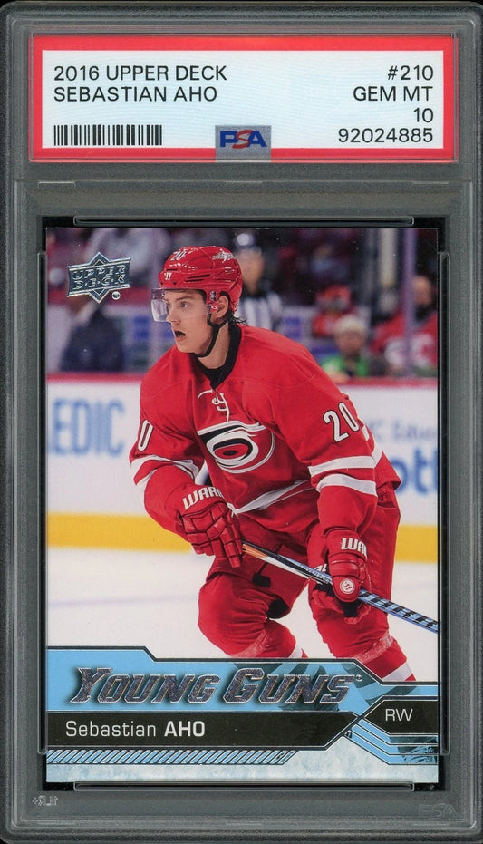 2016 Upper Deck #210 Sebastian Aho PSA 10 GEM MT