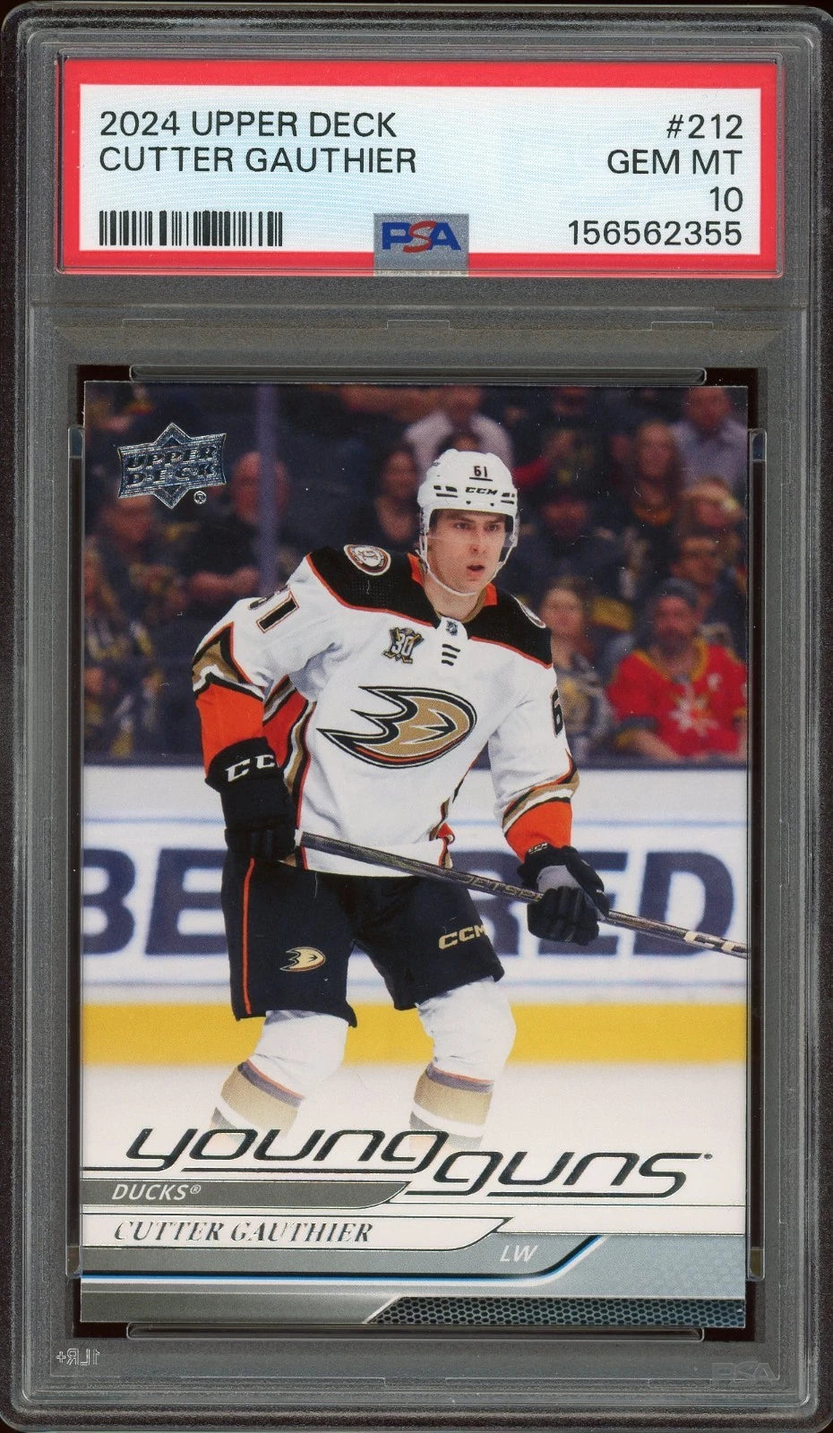 2024 Upper Deck #212 Cutter Gauthier PSA 10 GEM MT