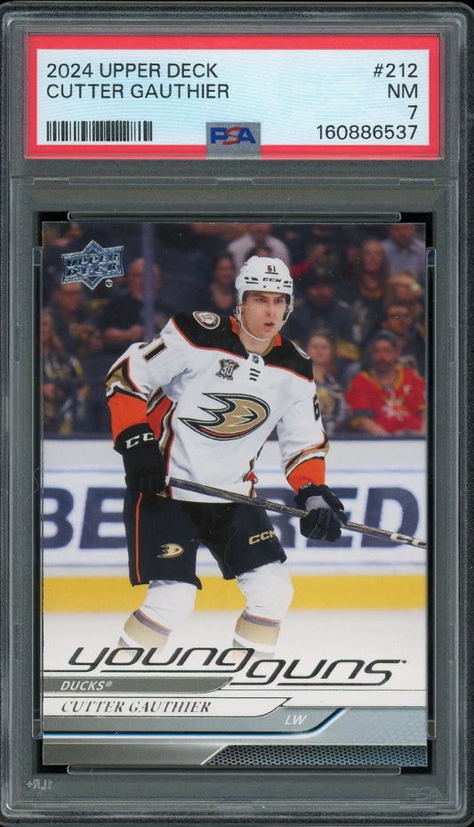 2024 Upper Deck #212 Cutter Gauthier PSA 7 NM