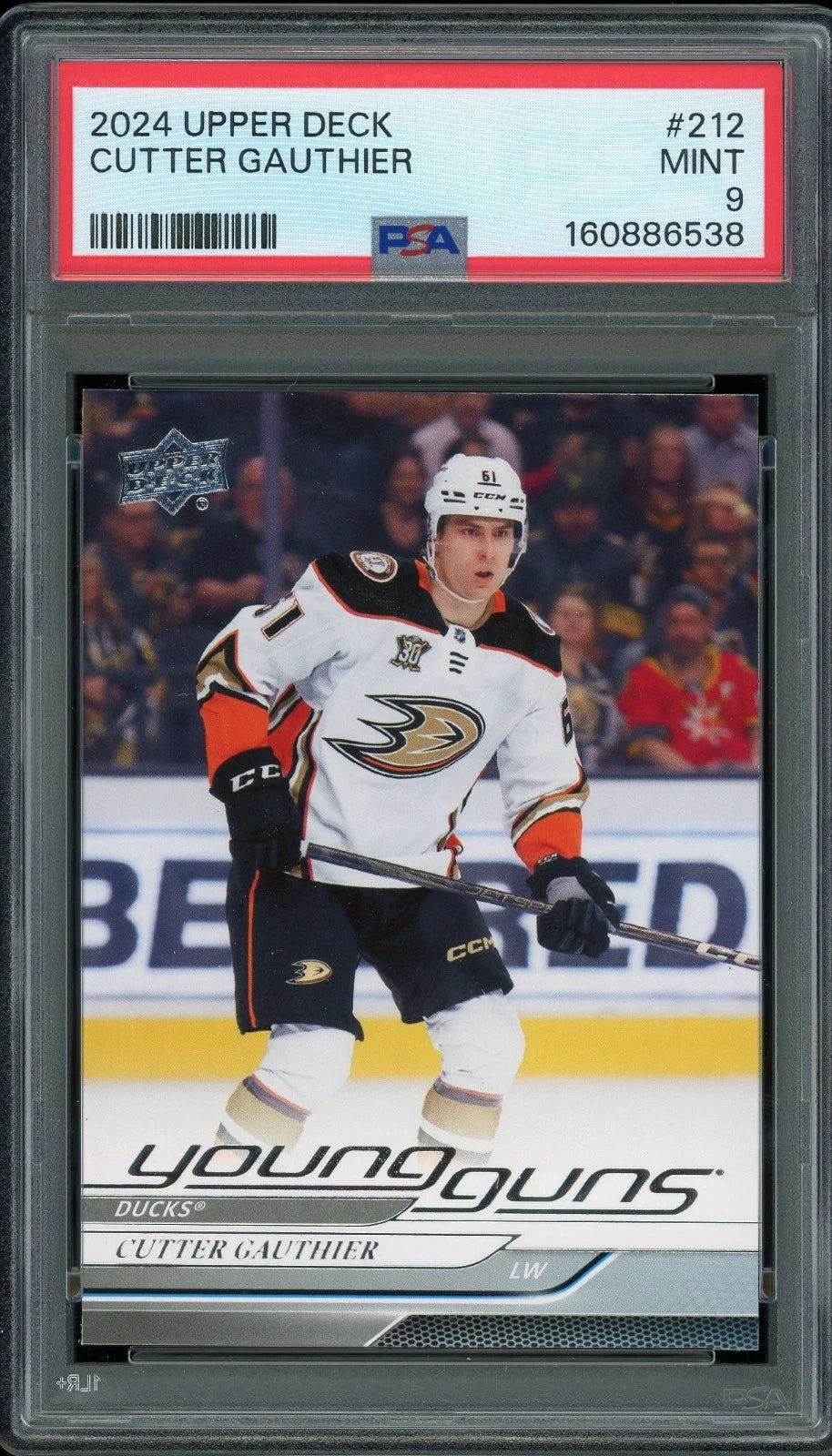 2024 Upper Deck #212 Cutter Gauthier PSA 9 Mint