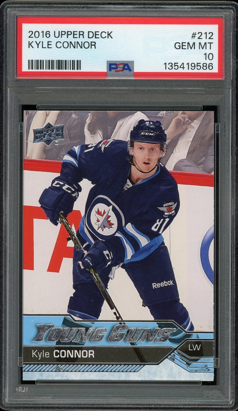 2016 Upper Deck #212 Kyle Connor PSA 10 GEM MT