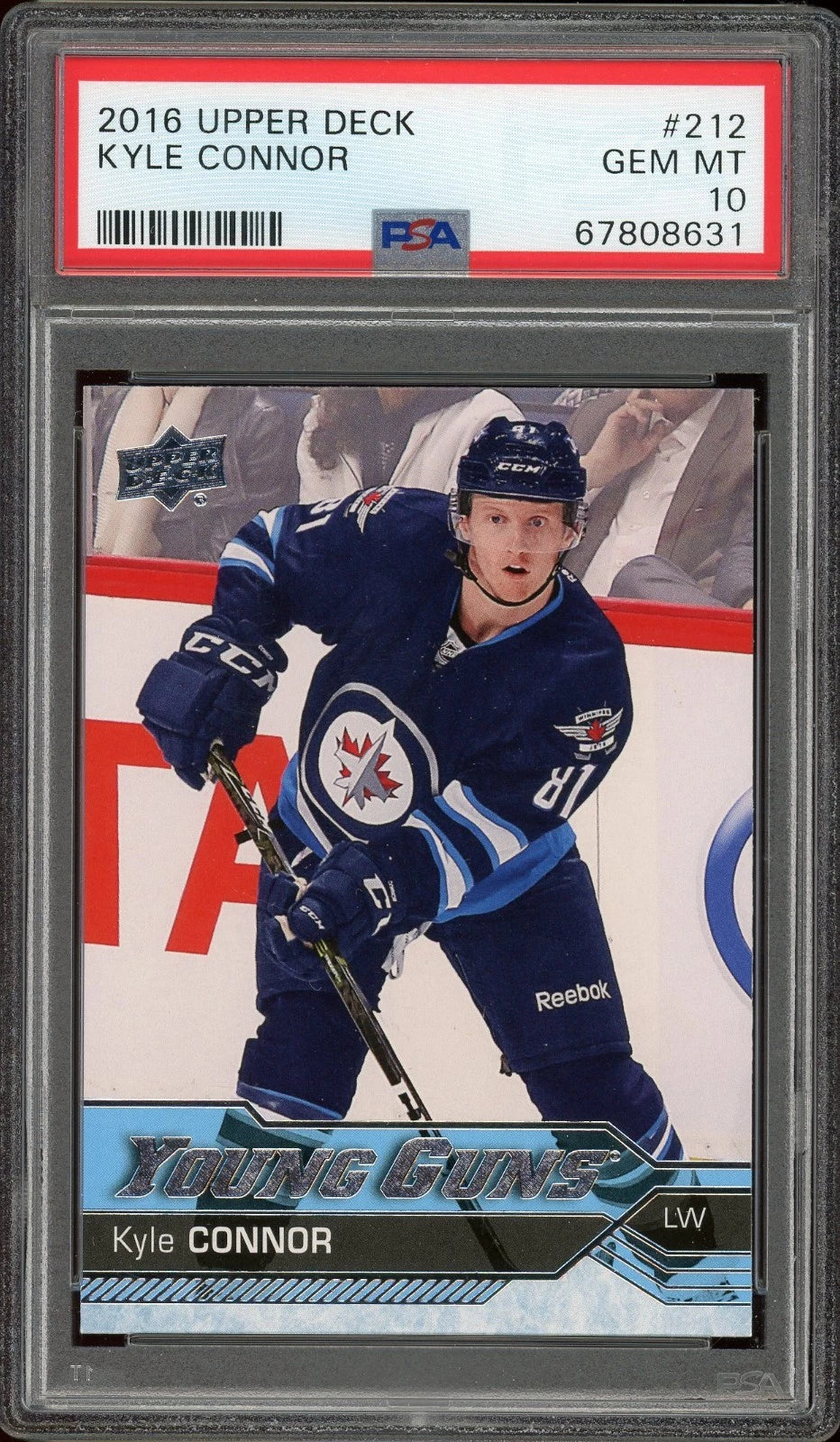 2016 Upper Deck #212 Kyle Connor PSA 10 GEM MT