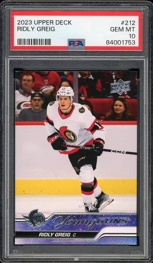2023 Upper Deck #212 Ridly Greig PSA 10 GEM MT