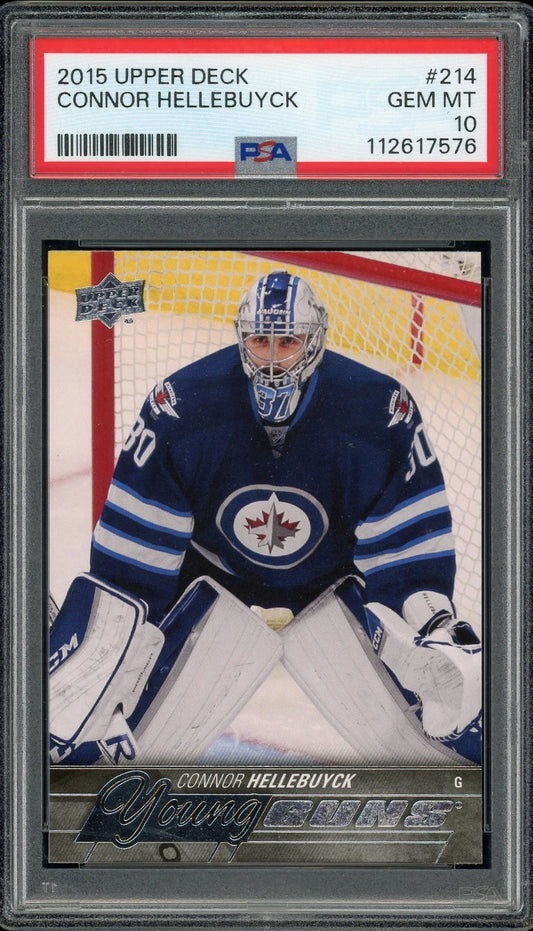 2015 Upper Deck #214 Connor Hellebuyck PSA 10