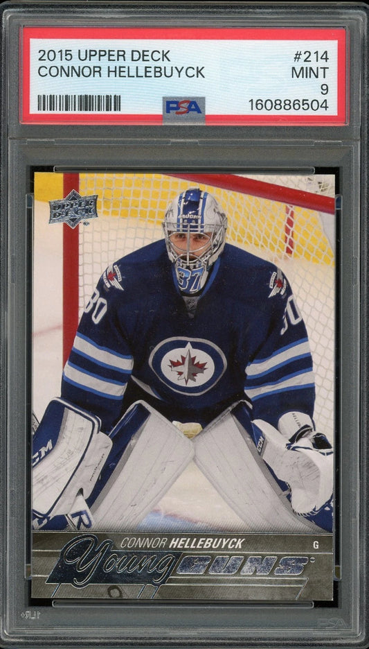 2015 Upper Deck #214 Connor Hellebuyck PSA 9 Mint