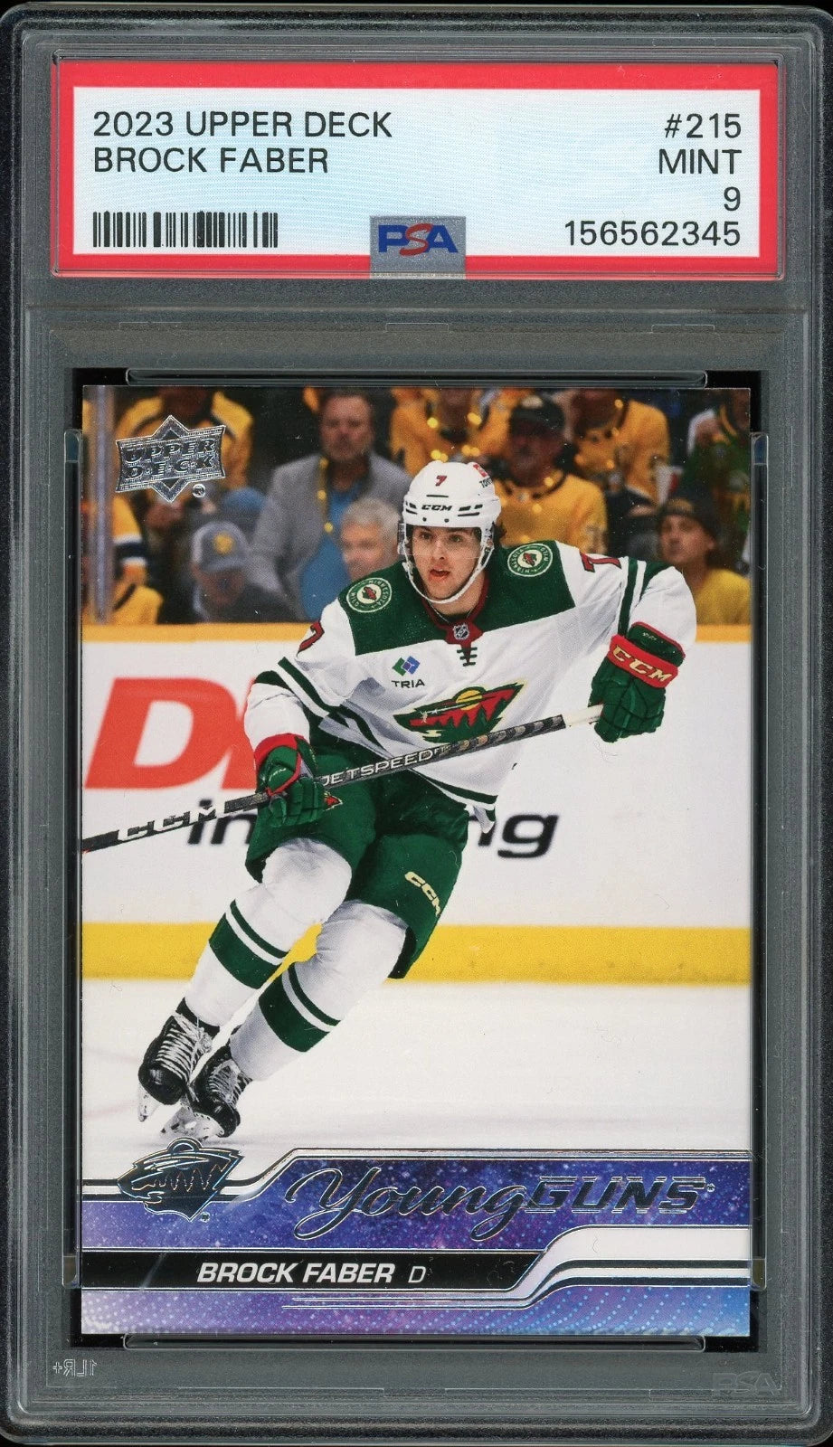 2023 Upper Deck #215 Brock Faber PSA 9 Mint