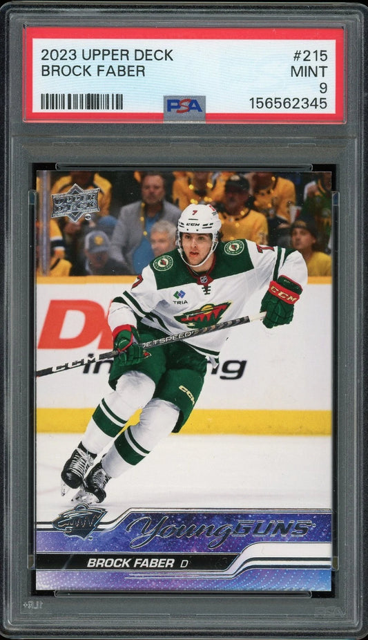2023 Upper Deck #215 Brock Faber PSA 9 Mint