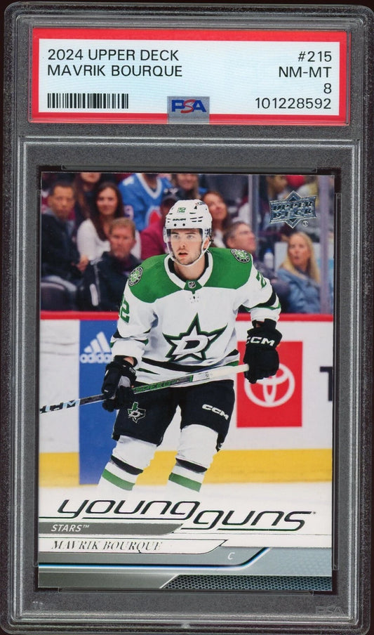 2024 Upper Deck #215 Mavrik Bourque PSA 8 NM-MT