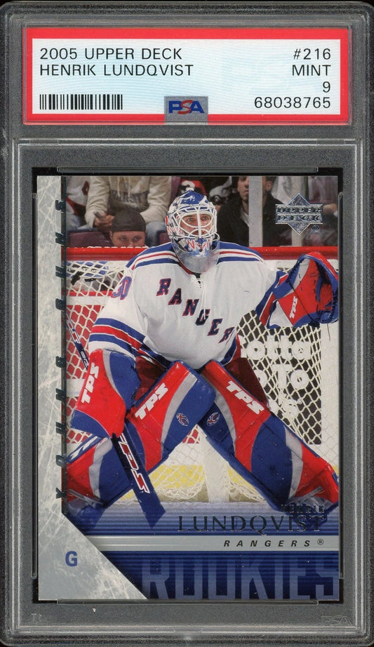2005 Upper Deck #216 Henrik Lundqvist PSA 9 Mint