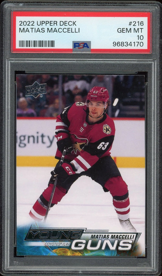 2022 Upper Deck #216 Matias Maccelli PSA 10