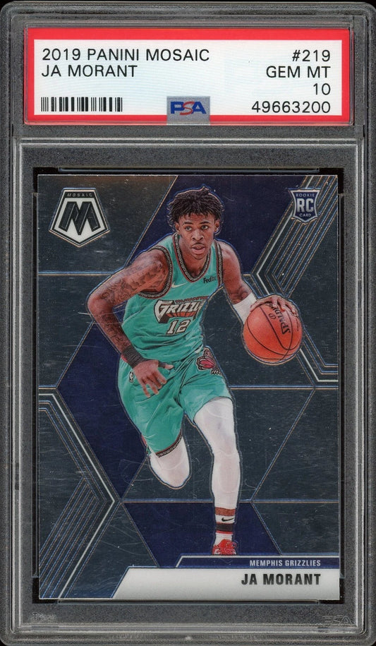2019 Panini Mosaic #219 Ja Morant PSA 10 GEM MT