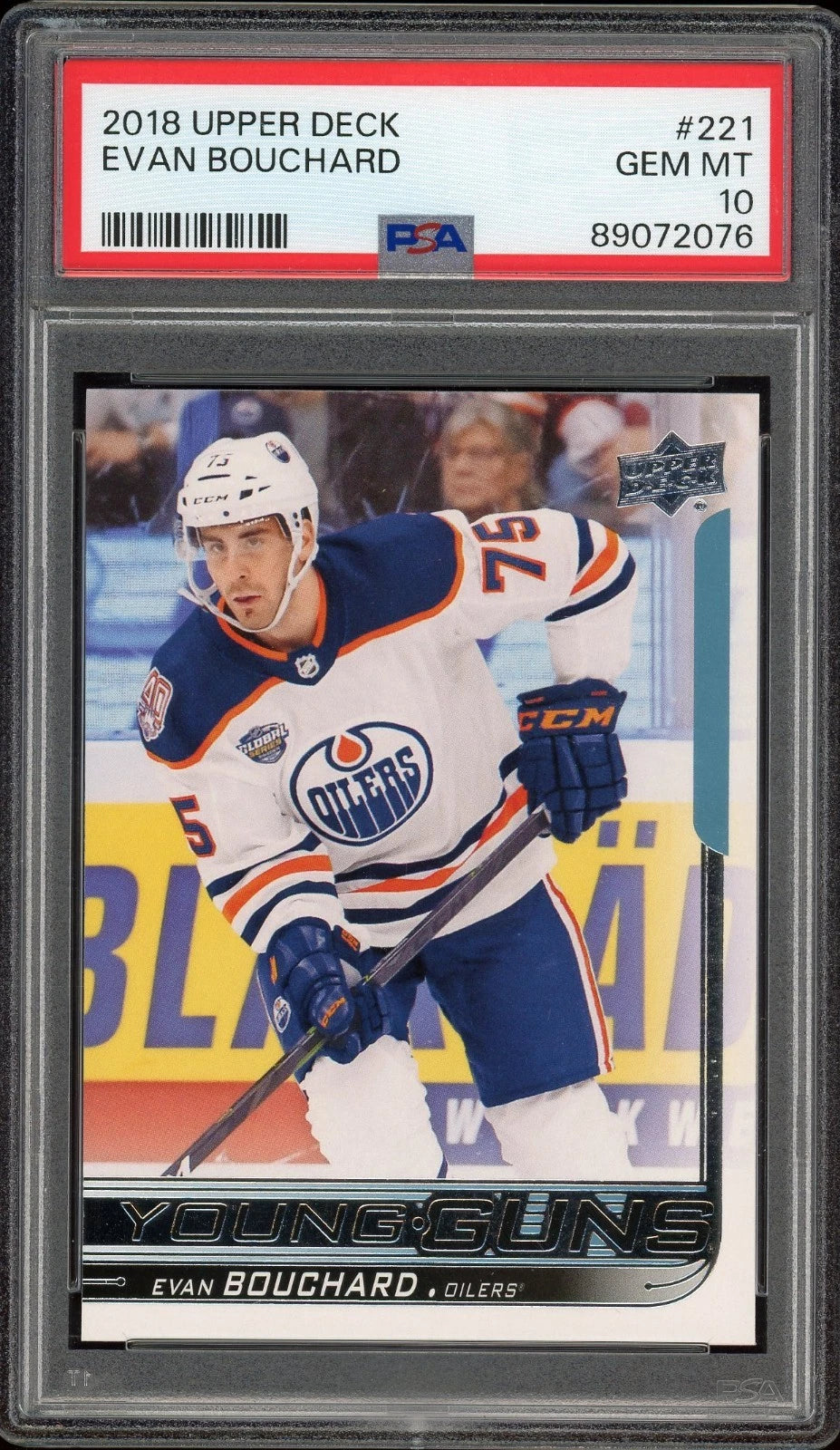 2018 Upper Deck #221 Evan Bouchard PSA 10 GEM MT