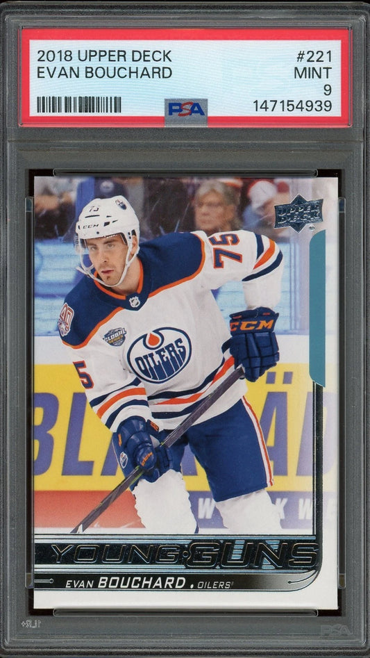 2018 Upper Deck #221 Evan Bouchard PSA 9 Mint
