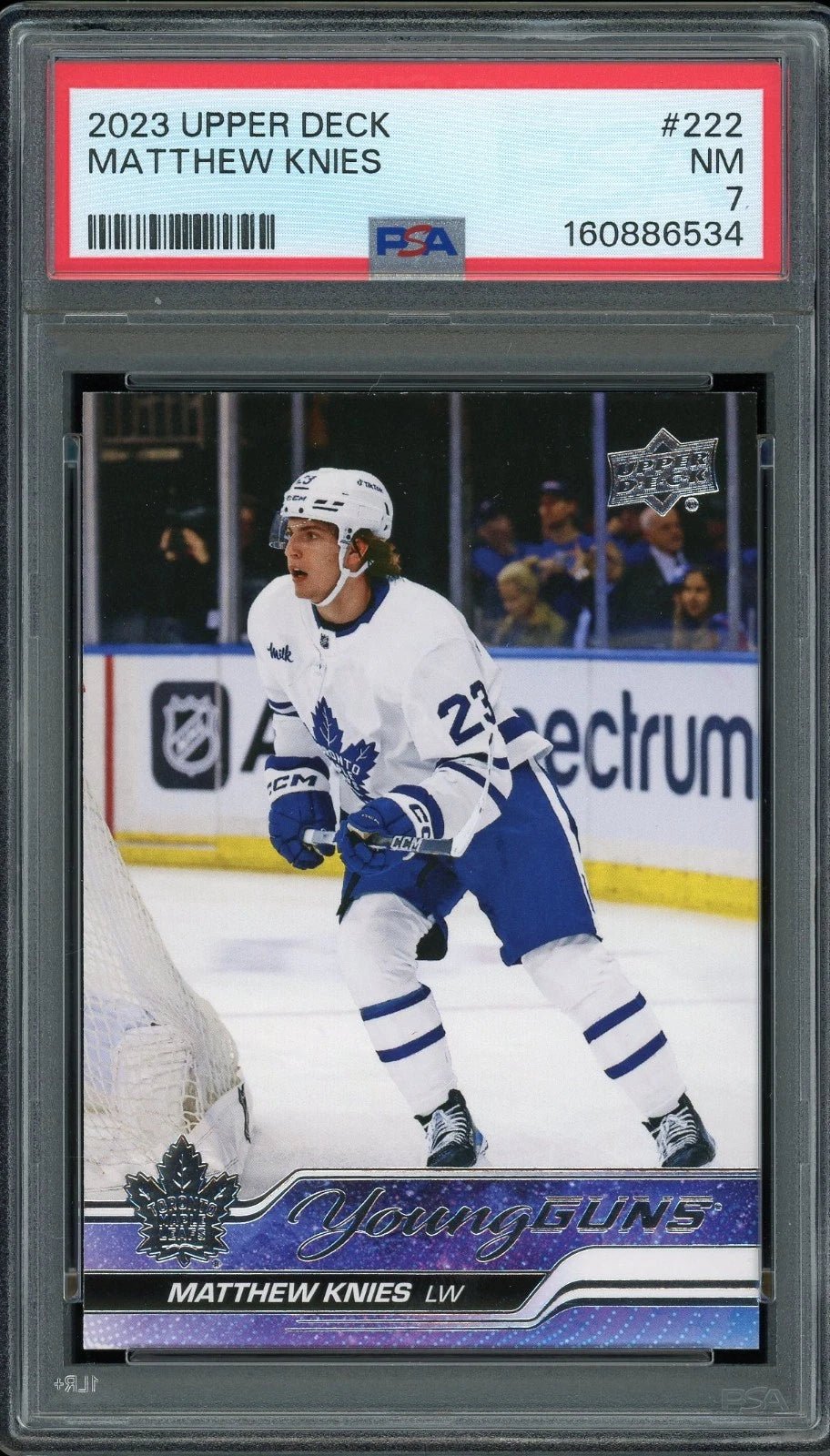 2023 Upper Deck #222 Matthew Knies PSA 7 NM