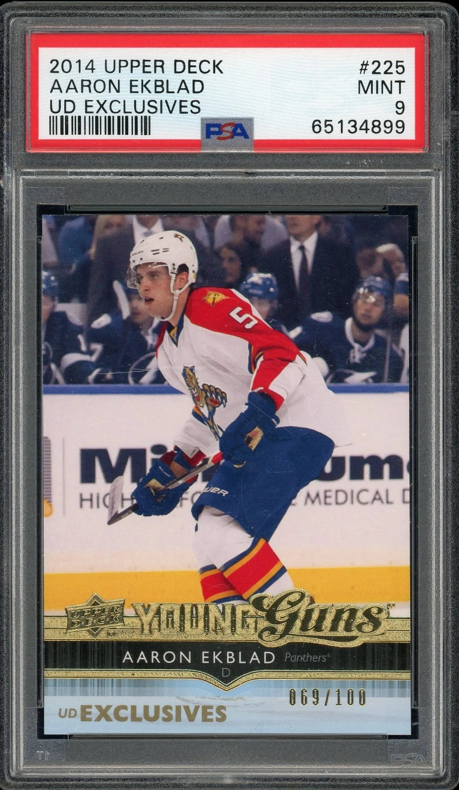 2014 Upper Deck #225 Aaron Ekblad UD Exclusives PSA 9 Mint