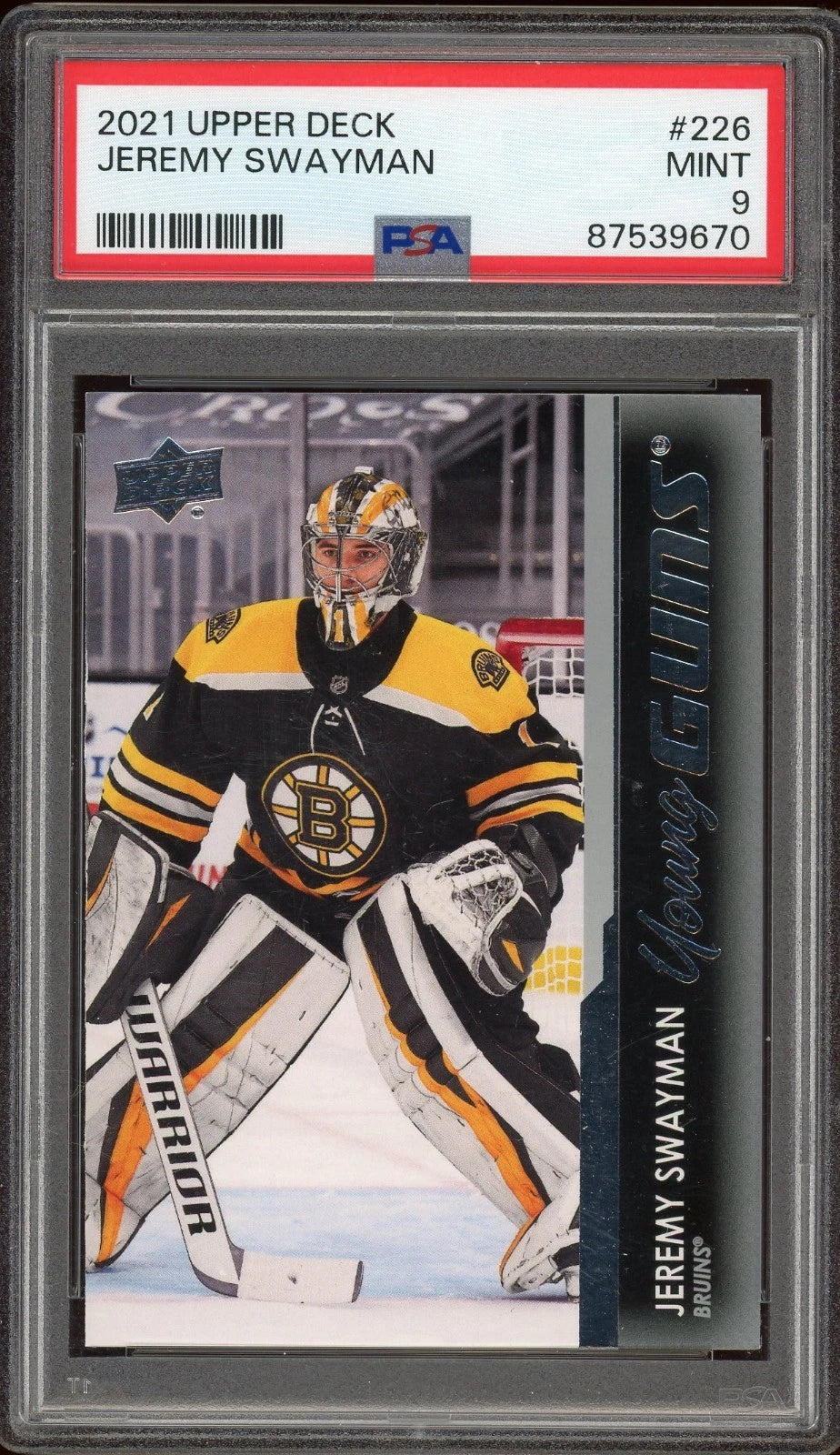 2021 Upper Deck #226 Jeremy Swayman PSA 9 Mint