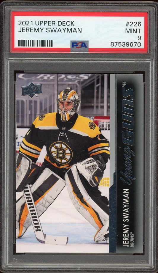 2021 Upper Deck #226 Jeremy Swayman PSA 9 Mint