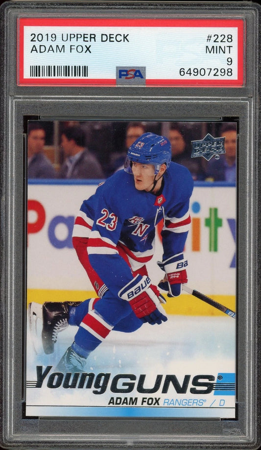 2019 Upper Deck #228 Adam Fox PSA 9 Mint