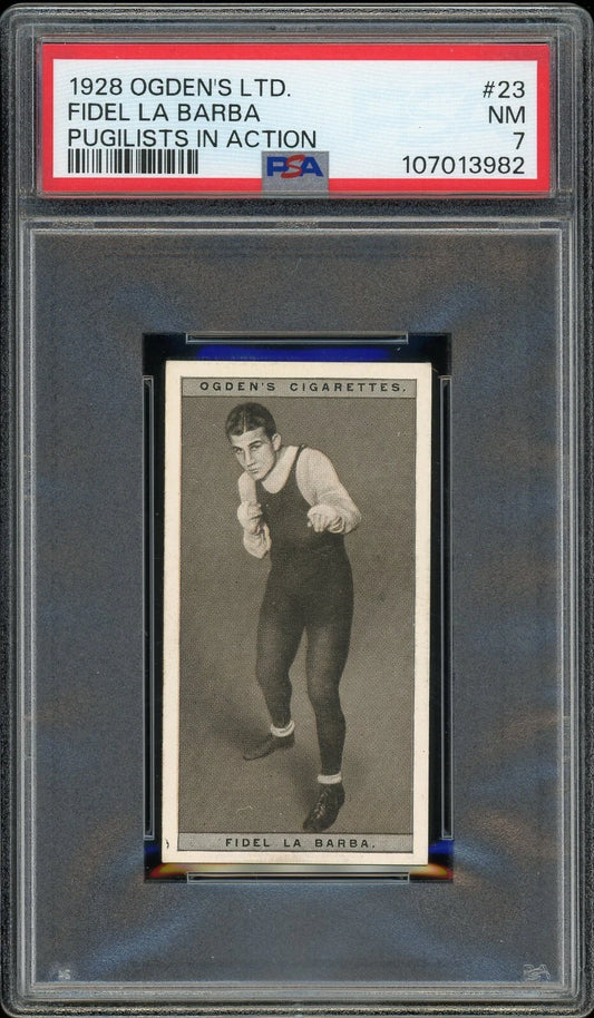 1928 Ogden's LTD #23 Fidel La Barba Pugilists in Action PSA 7 NM