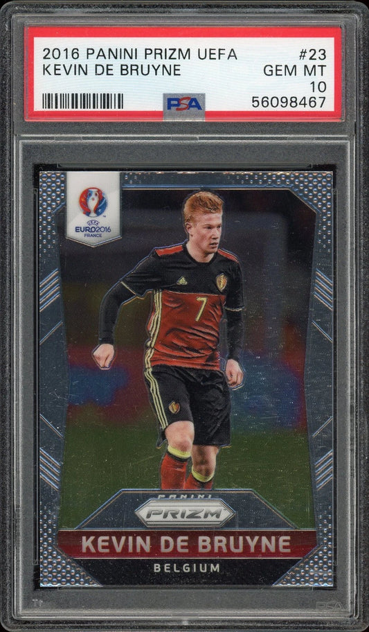 2016 Panini Prizm UEFA #23 Kevin De Bruyne PSA 10 GEM MT